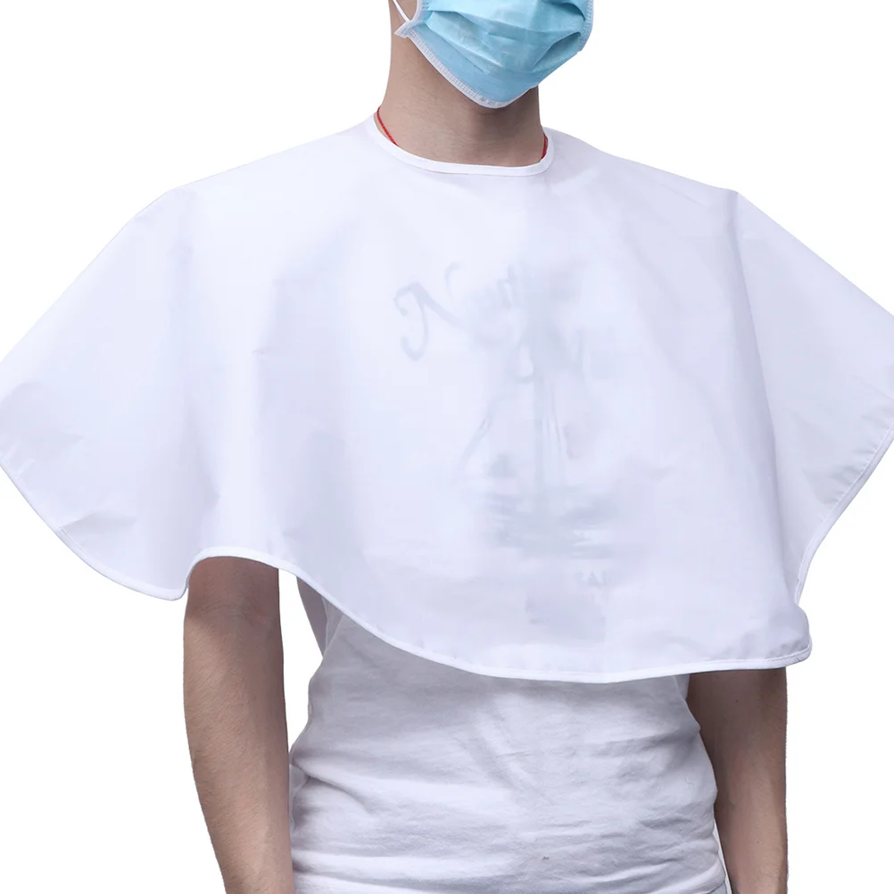 

2Pcs Waterproof Shawl Durable Comfortable Hairdressing Cape Barber Tool for Salon Home Use Easy Dry White