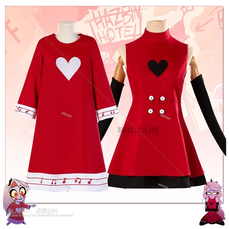 Hazbin Charlie Hotel Morningstar Cosplay Costume Dress Black and White Hotel Adult Clothing Children's Clothing Customization