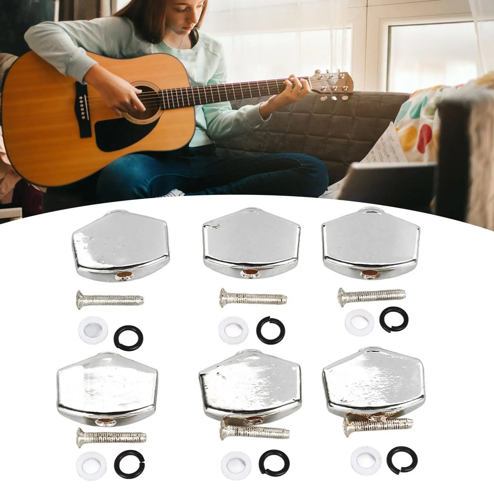 Stylish Tuning Peg Knobs for  Guitar | Easy Install Tuner Buttons | Durable Compatibility & Fine Workmanship