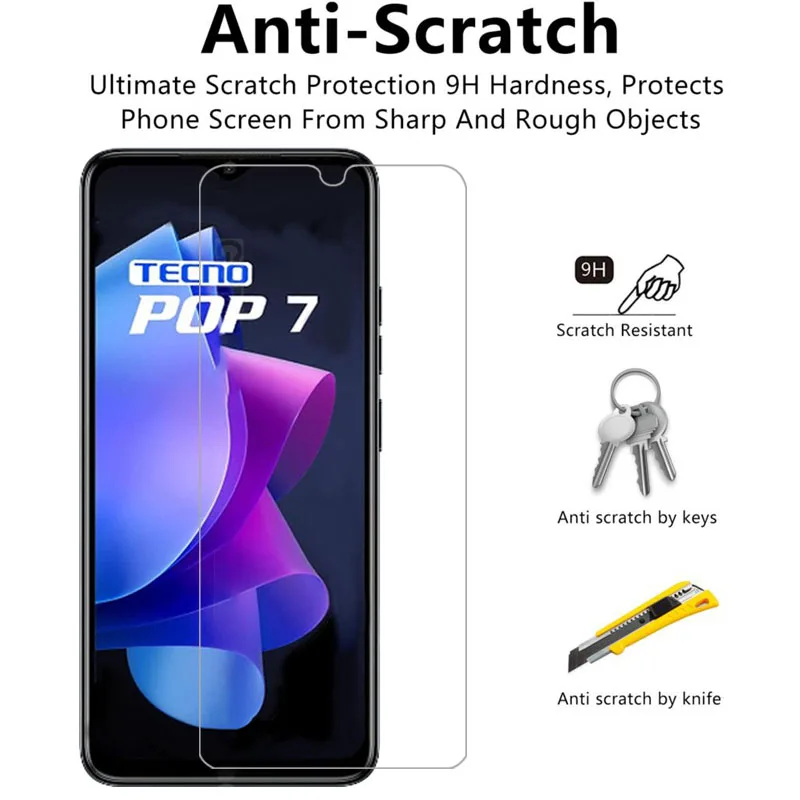 واقي شاشة لهاتف تكنو بوب 7 برو زجاج مقسى واقي على تكنو بوب 7 7 برو بوب 7 برو فيلم هاتف جلاس 9h تهنو تكسنو