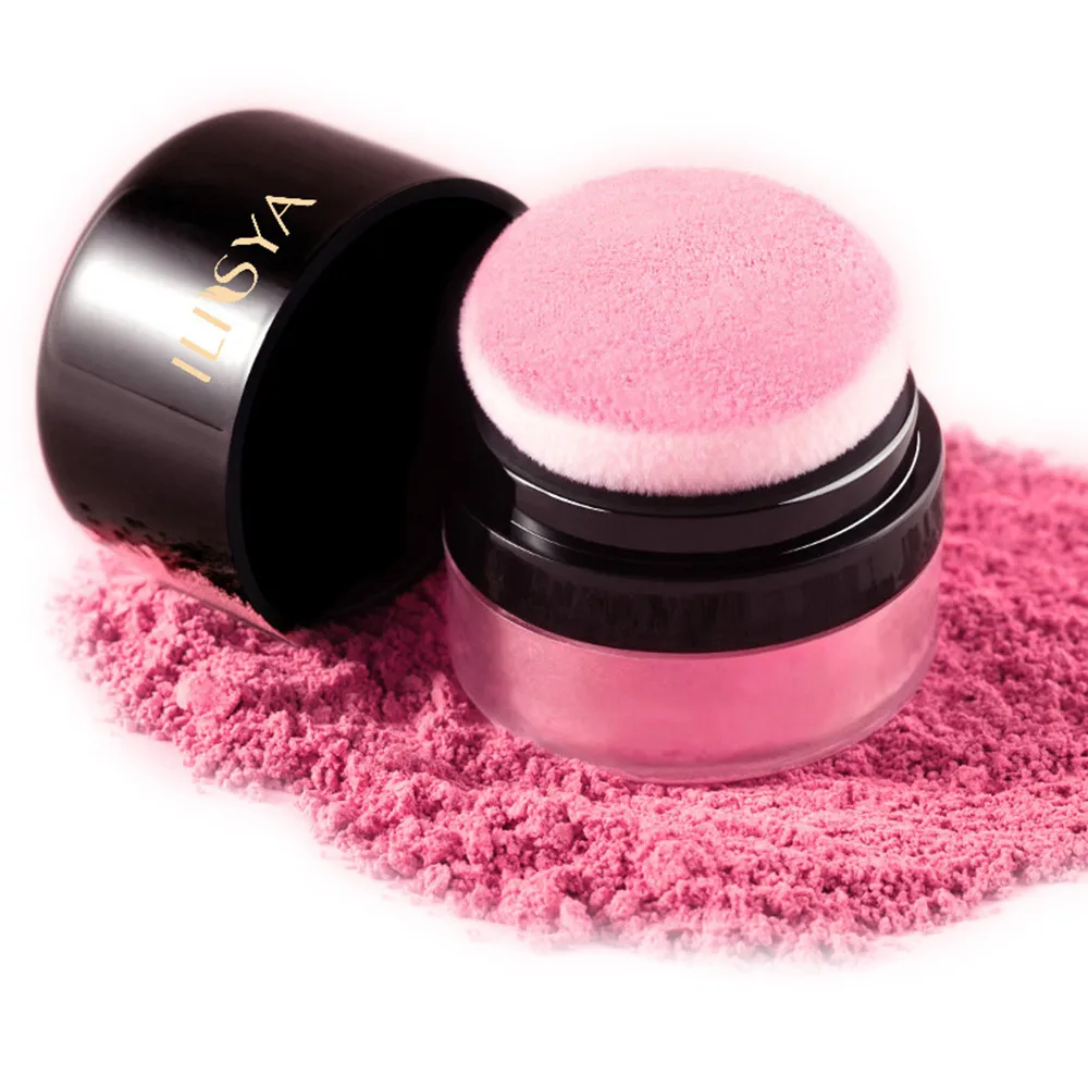 ILISYA Peach Pollen Matte Look Powder Blush Lightweight Smooth Long-lasting All-Day Face Enhancing Makeup Color