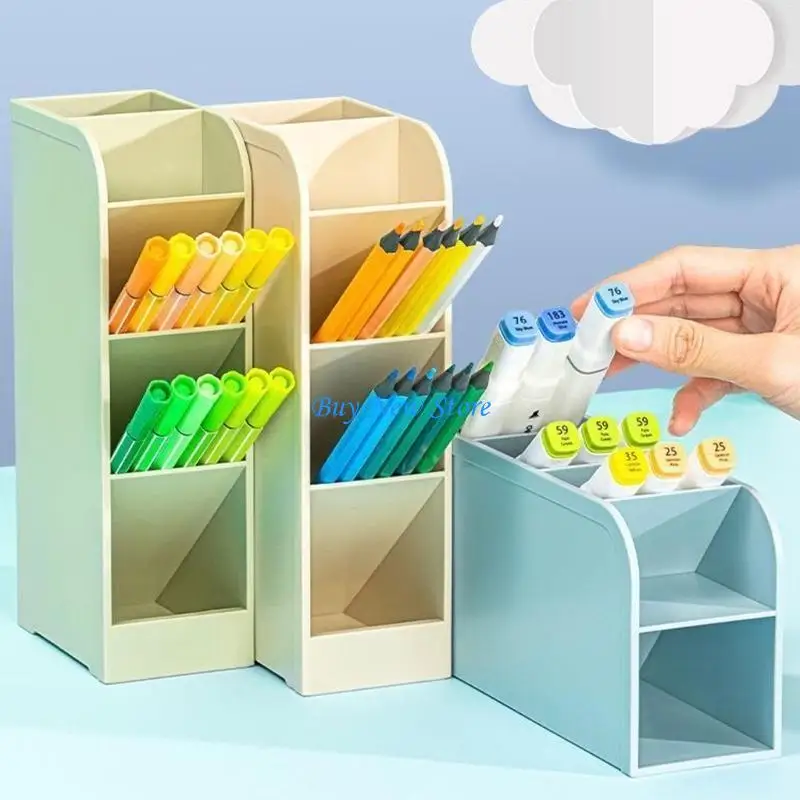 

20CE Desktop Decorations Desk Container Pen Holder Shelf Pencil Organizers for Home & Office Decorative Makeup Brush Holder