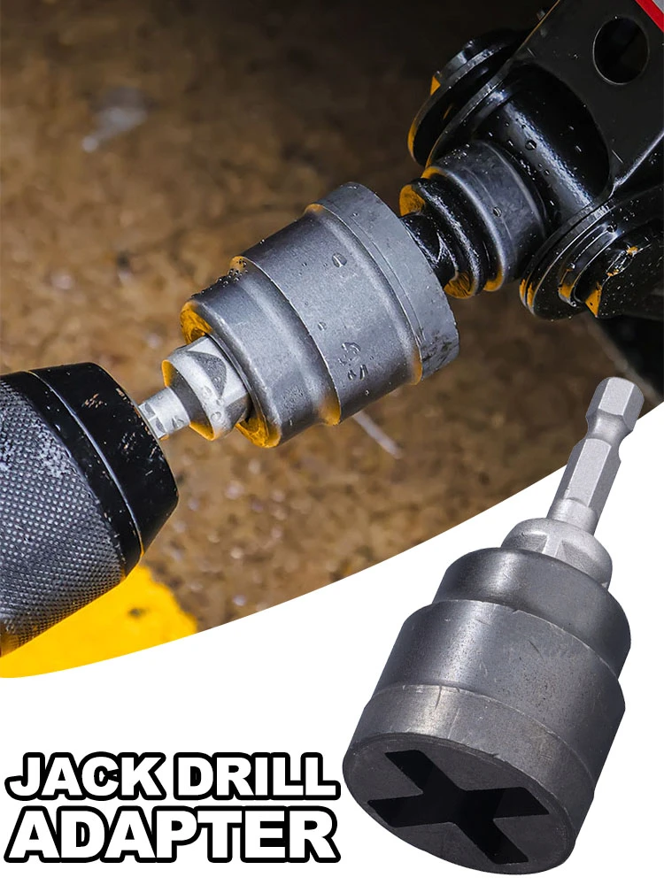 

Scissor Jack Drill Adapter RV Jack Socket Heavy Duty Drill Attachment Auto Repair Accessories For Workshop Garage Trailer RV