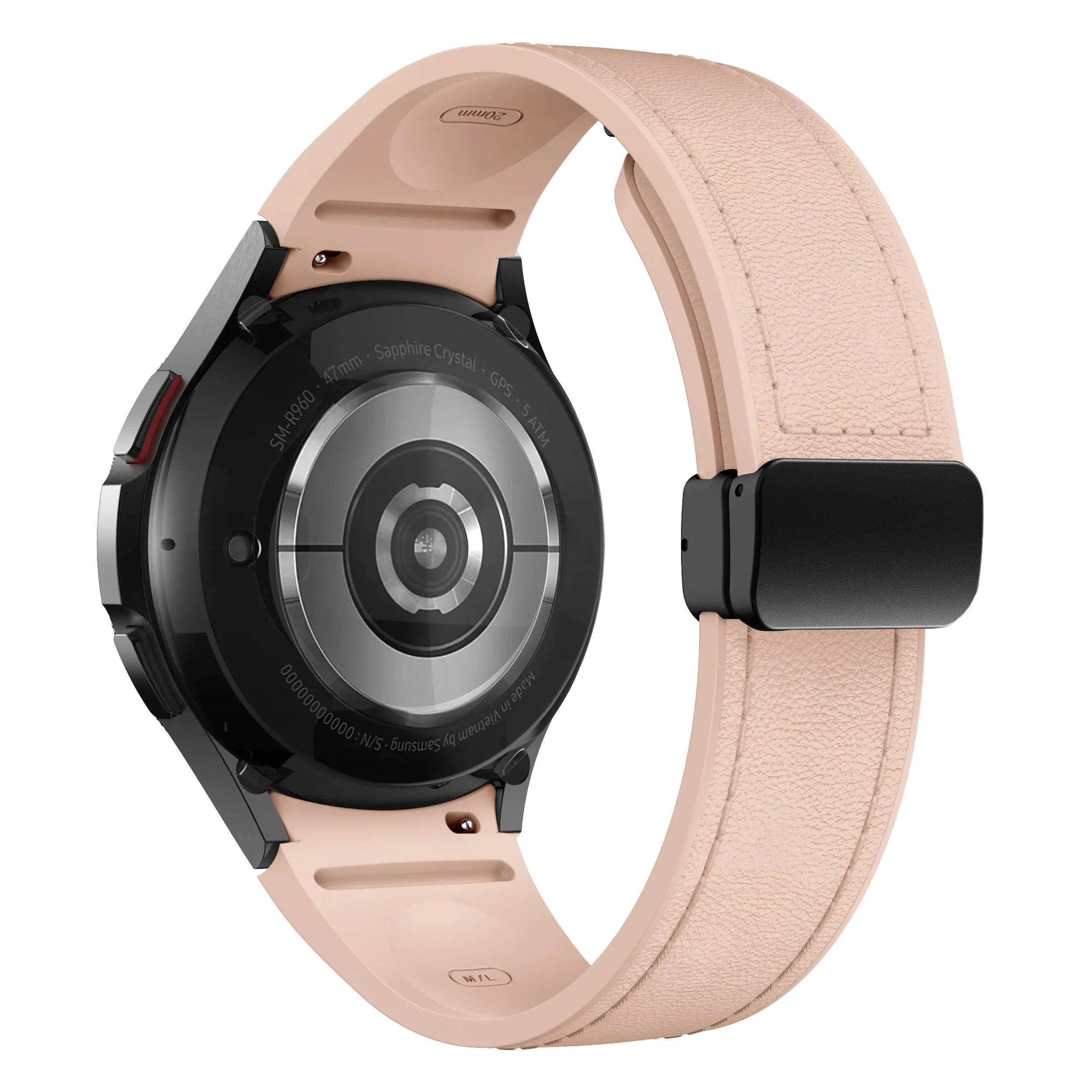 Multicolor genuine leather and silicone straps suitable for Samsung Galaxy Watch 4