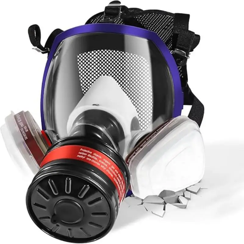 Chemical Nuclear Radiation Respirator Full Face Mask 6800 2 in 1 Gas Mask Paint Insecticide Spray Silicone Gas Mask