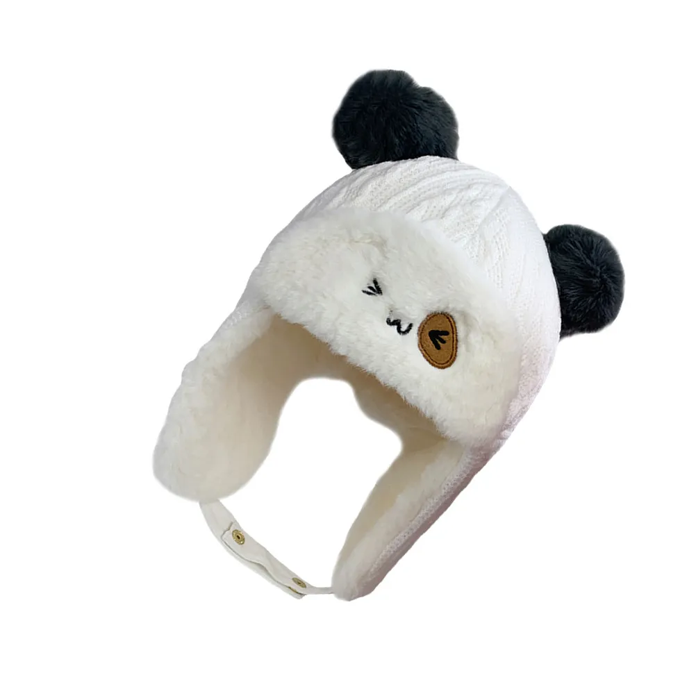 

Хлопковая шапка с ушками для детей: теплая, мягкая на ощупь, удобная посадка, с защитой ушей, регулируемый ремешок, идеально подходит для улицы