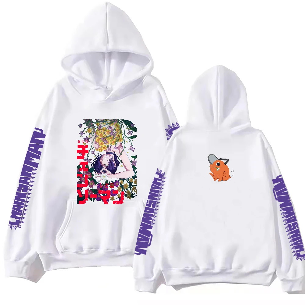 

Толстовка с капюшоном Chainsaw Man Reze Arc 2025, толстовка с капюшоном в стиле аниме, двусторонний пуловер в стиле Харадзюку, толстовка