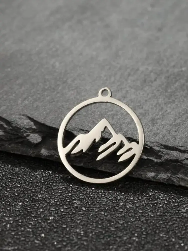 AliExpress SMJEL 5pcs Stainless Steel Charms for Jewelry Making Snow Mountain Bicycle Carrot Sun Pendant Mini Charm Necklace Bracelet DIY Gift
