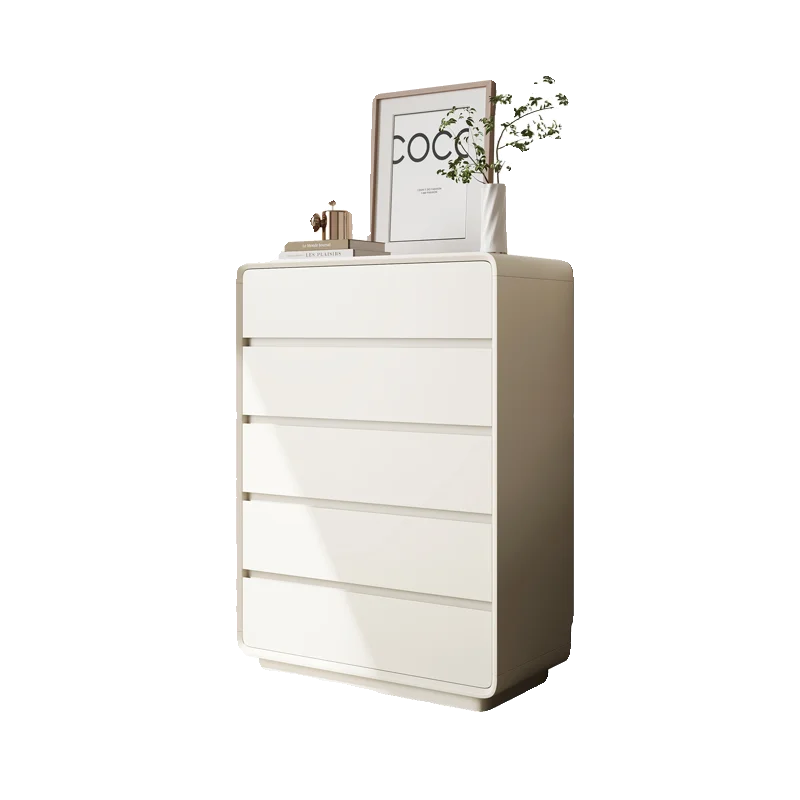 

Solid wood chest creamy wind bedroom bedside cabinet large capacity simple