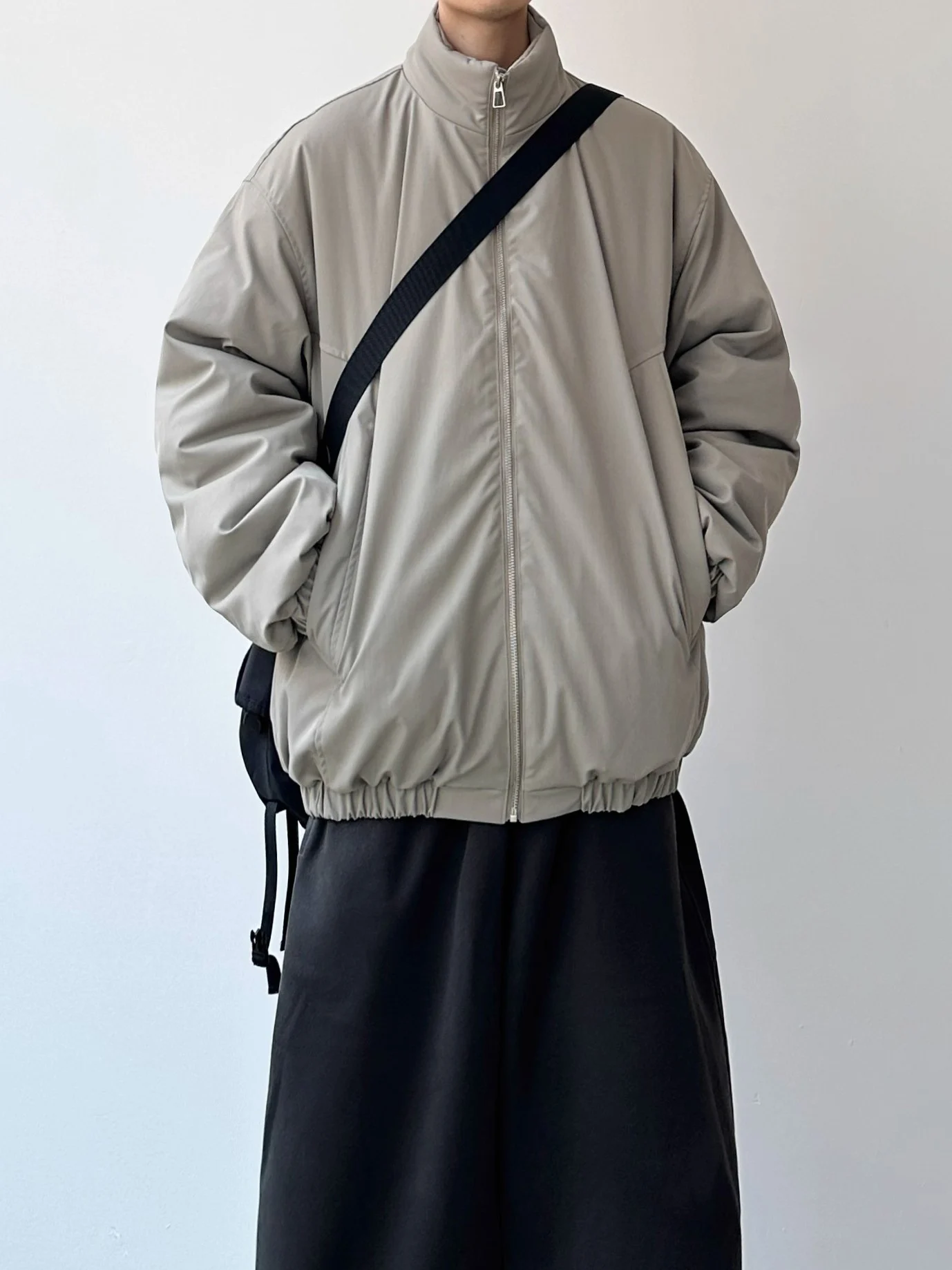 

Ретро-японская утепленная хлопковая куртка с воротником-стойкой для мужчин: зимняя, повседневная, универсальная, теплая, модная верхняя одежда с длинными рукавами