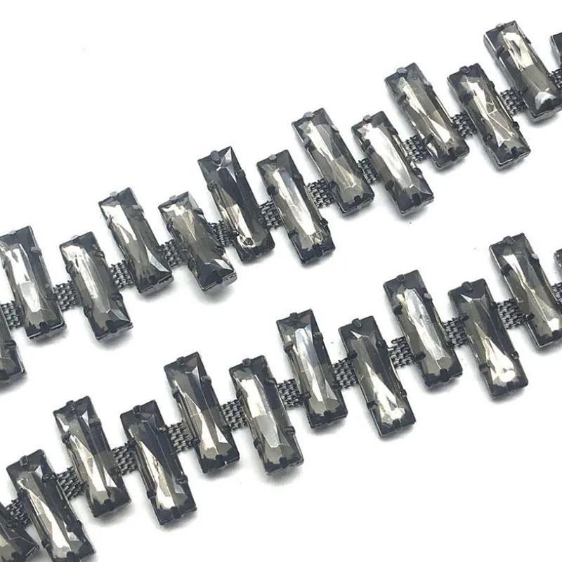 10Yards New Style 7X21 Resin Trim Rhinestone Chain DIY Sewing Trimming For Garment Accessories