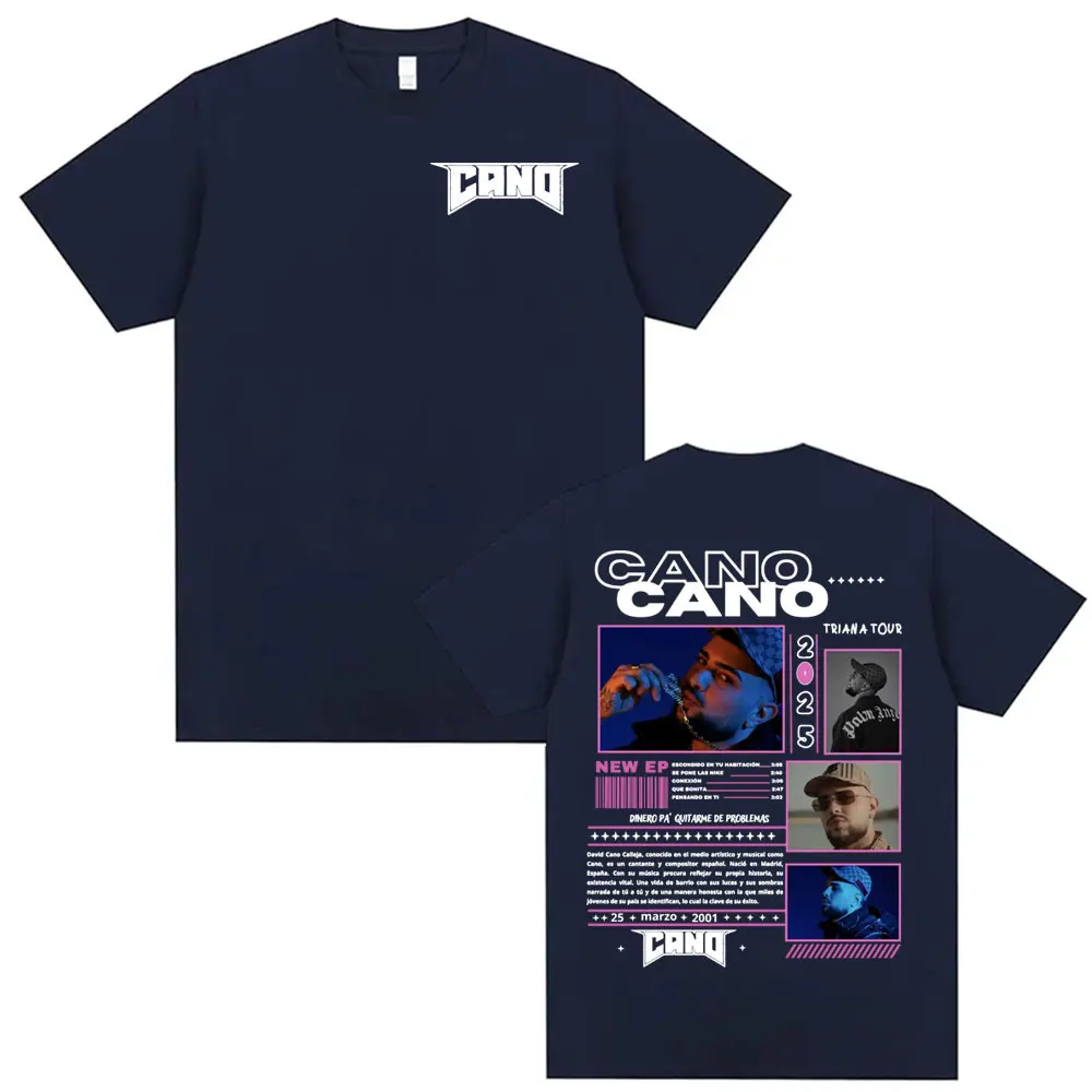 Rapper Cano Triana Tour Album 2025 Printed Tshirts for Men Women Harajuku Hip Hop Street T-shirt Casual Cotton Oversized T Shirt