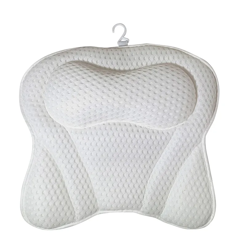 Bath Pillow with Suction Cups Bath Tub Neck Back Support Headrest Pillows Thickened Home Cushion Accersory Jacuzzi