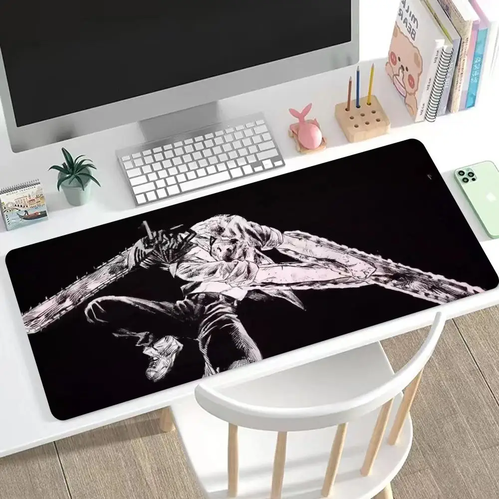 

Chainsaw man Mouse Pad Large Mouse Pad & Computer Game Mouse Mat (35.4x15.7IN/31.5X15.7IN Map) (90 x40/80x40cm Map)