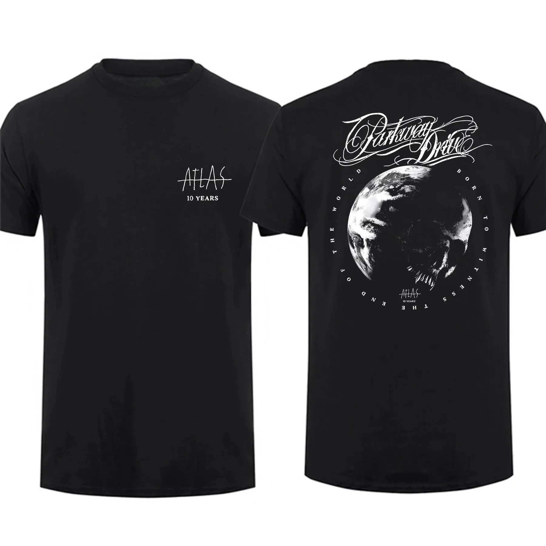 

Модная мужская футболка 2025 года, двусторонняя черная футболка Vice Grip от Parkway Drive, футболка большого размера с графическим рисунком, молодежная тканевая уличная одежда, S-3XL