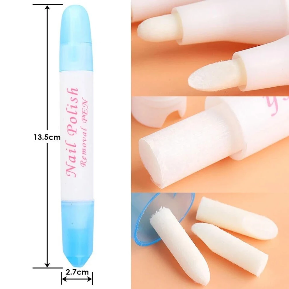 30Pcs Nail Polish Corrector Remover Pen With Replacement Tips Precision Cleanup Manicure Error Cleaner Nail Art Correction Tool