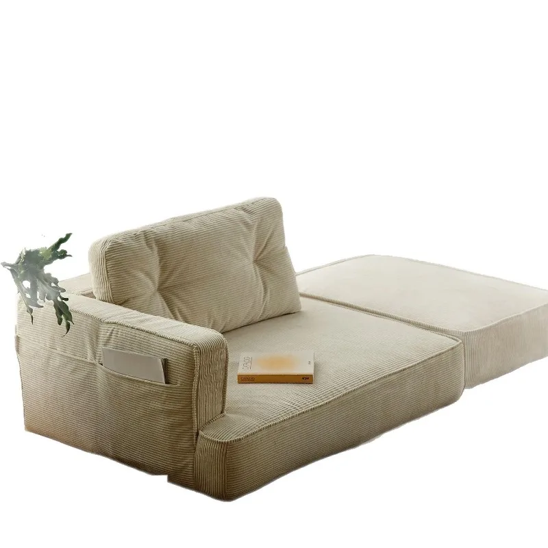 Removable and washable tatami square sofa, living room small apartment single and double small fabric bed