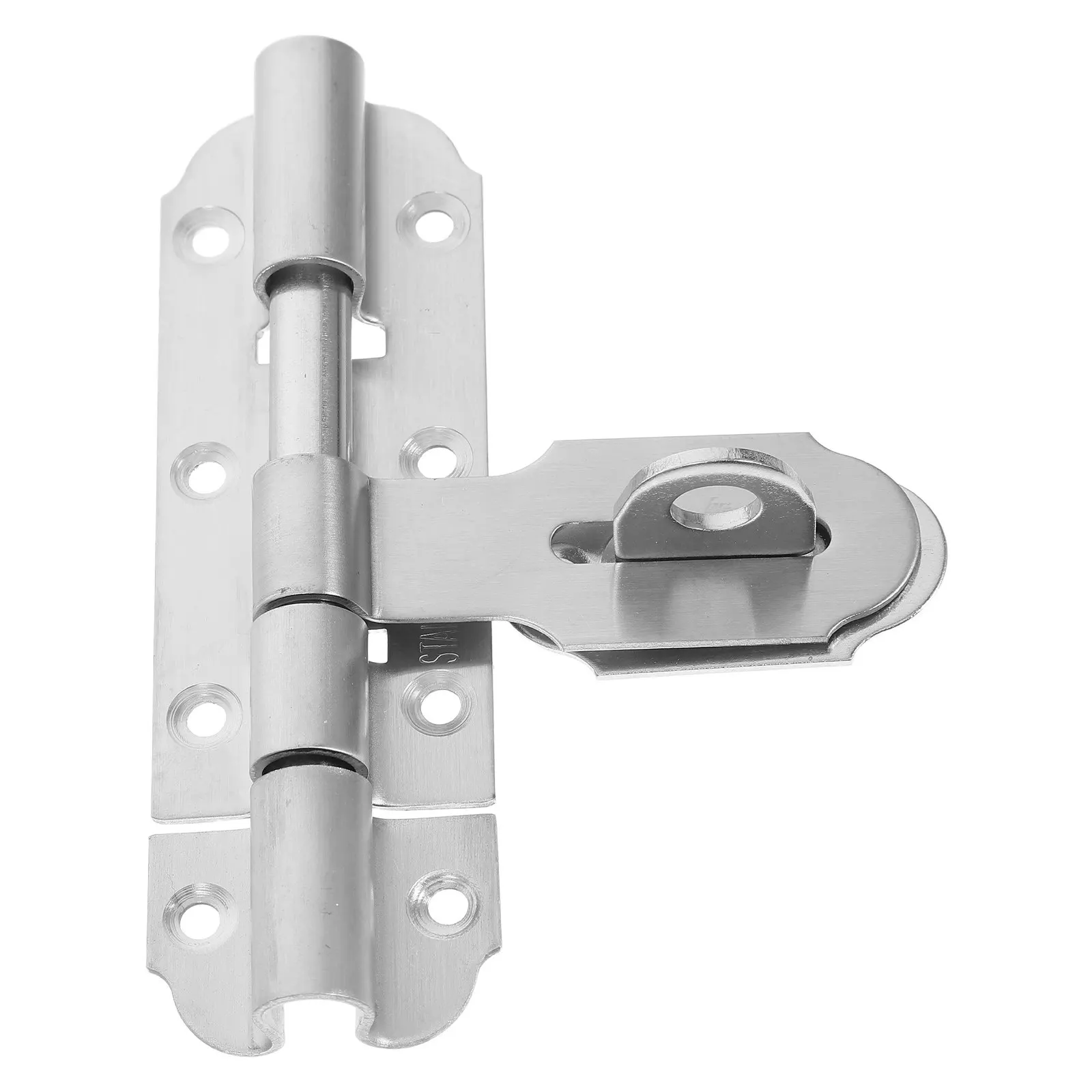 

Комплект из 1 шт. усиленных дверных засовов из нержавеющей стали с замком-защелкой для ванных комнат и ворот, защита от взлома