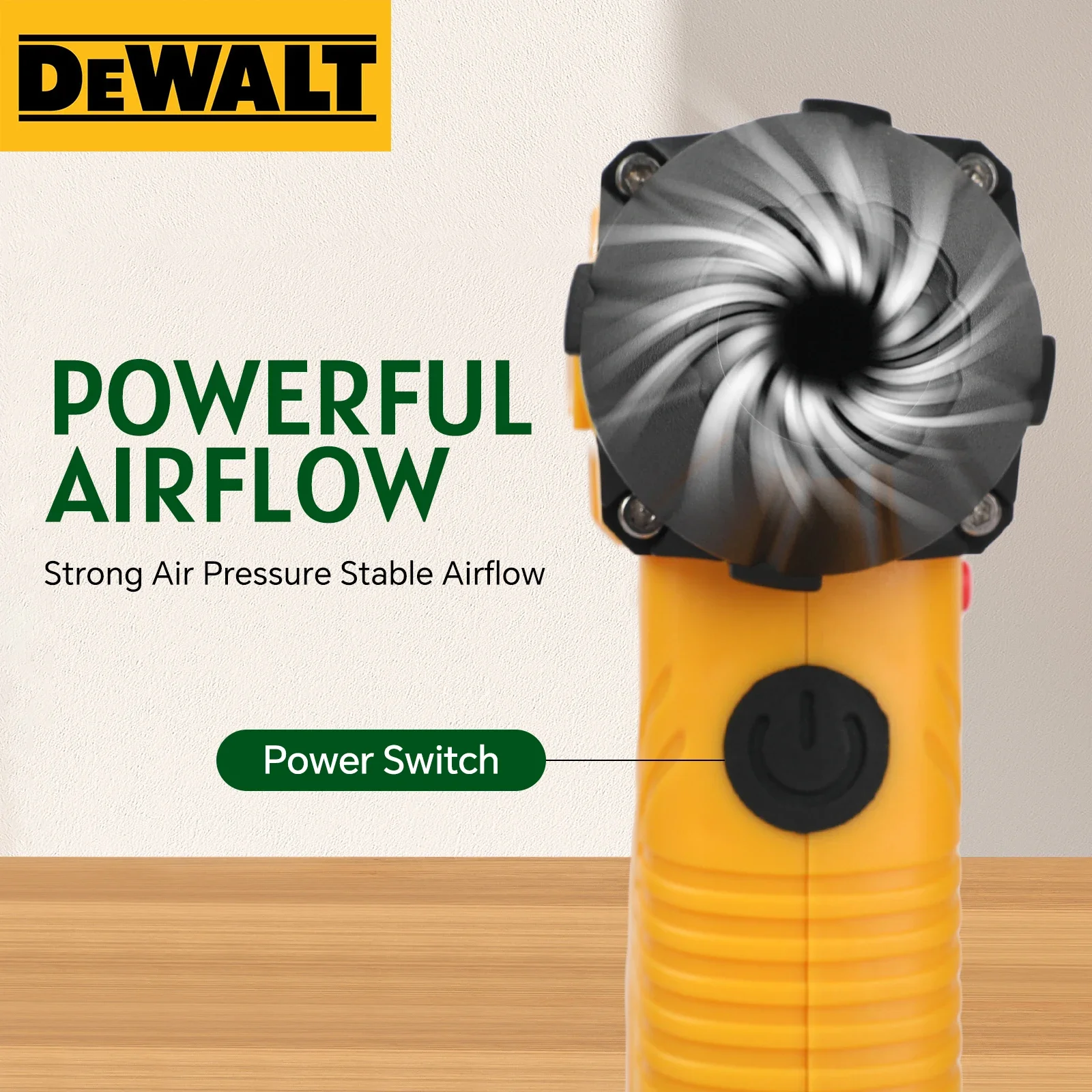 DEWALT D15 Type-C Rechargeable Vacuum Cleaner Brushless Dry Turbojet Blower 110000RPM Powerful Fan Portable