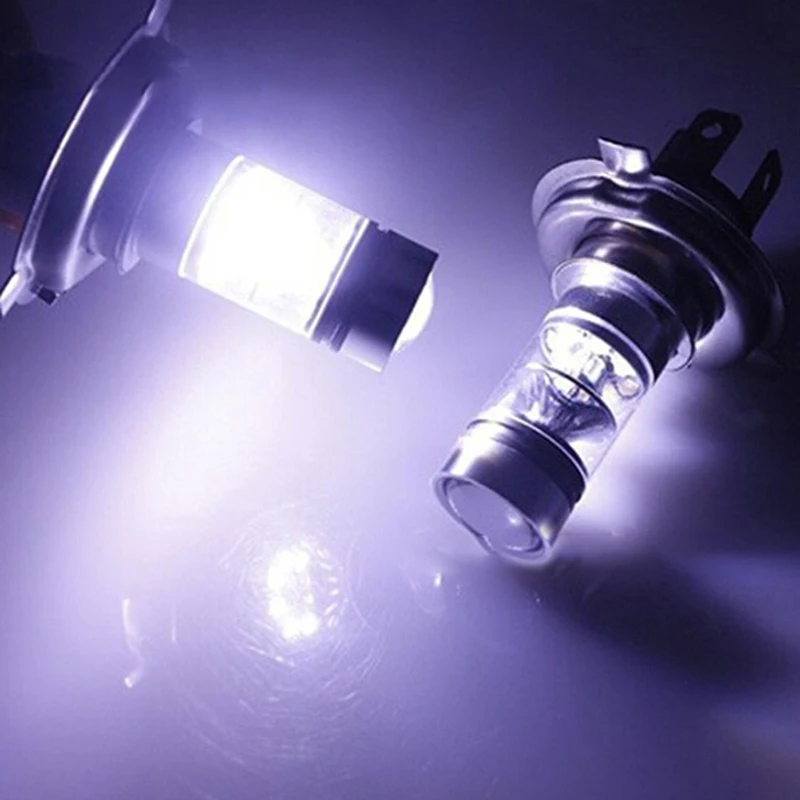 2 Pcs Car H4 H7 9003 HB2 8000K Hi Lo Beam 20 LED Super Bright Fog Light Driving DRL Bulb Lamp