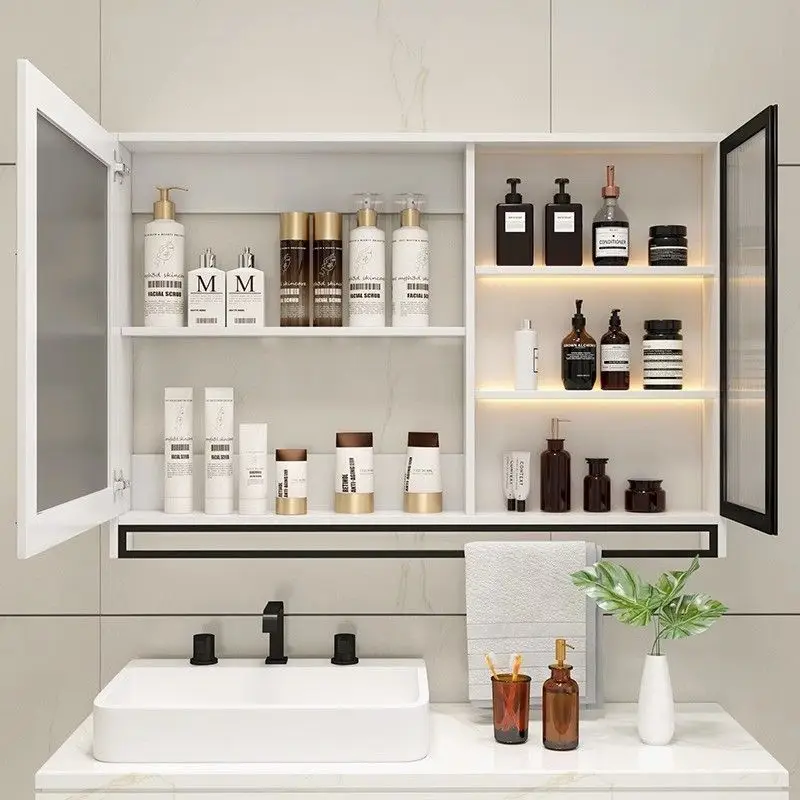 

Bathroom mirror, cabinet solid wood, separate wall-mounted, smart