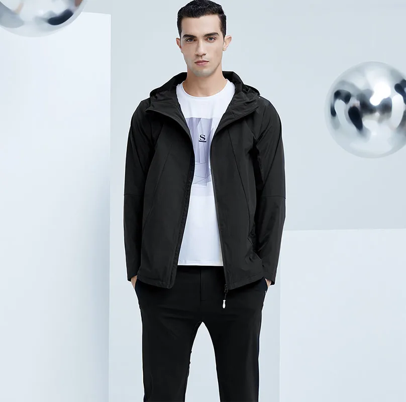 Youpin SUPIELD กันน้ำแจ็คเก็ตโลโก้สะท้อนแสง Outerwear ชายเสื้อลำลองลำลอง Streetwear กลางแจ้งชายเสื้อผ้า