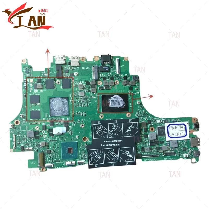 

VULCAN17_N17P For DELL Inspiron G5 5590 Motherboard With I7-8750H+GTX1050Ti 4GB Mainboard 100% Tested Fast Ship TT