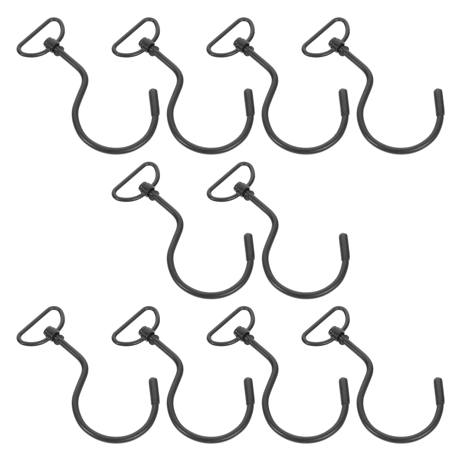 

10pcs Rotating Stainless Steel No Punching S Hooks for Kitchen Bathroom Closet Bag Organizer 360Degree Swivel Hooks Shoes Hanger