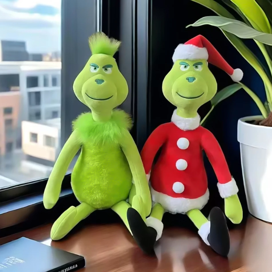 

Green Shaggy Anime Figures Christmas Decoration Green Haired Monster Figurine Adorable Plush Doll Kid Birthday Toy Gifts