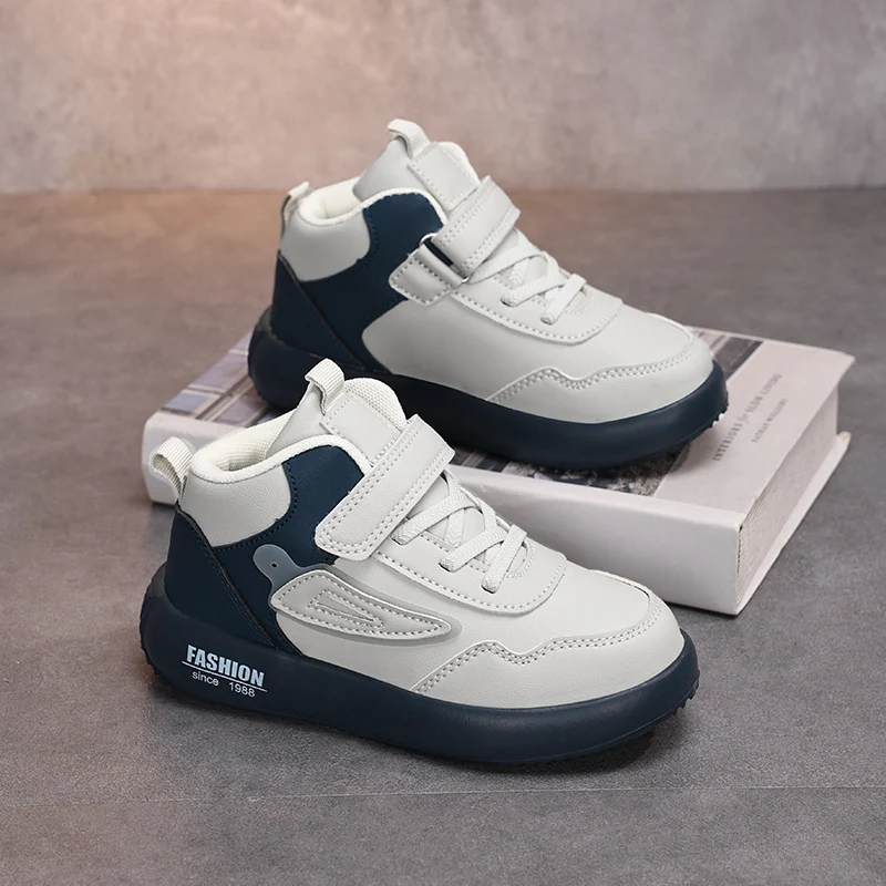 Children's Sports Shoes, Leather Models, Medium and Large Children's Casual Sneakers, Boys' Shoes