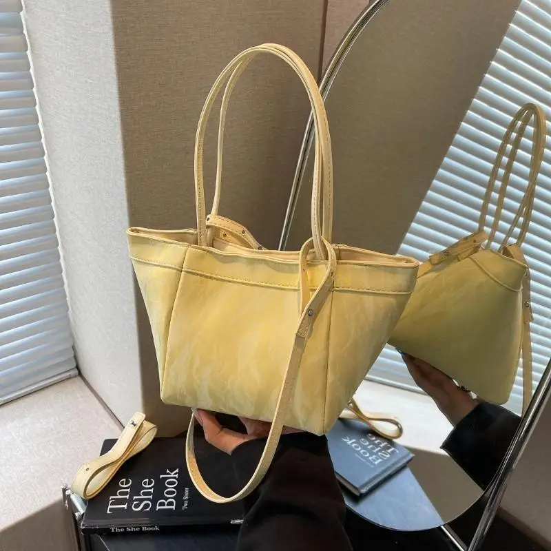 X90D حقيبة دلو تجميلية تحت الإبط من جلد البولي يوريثان مع حزام قابل للتعديل #5