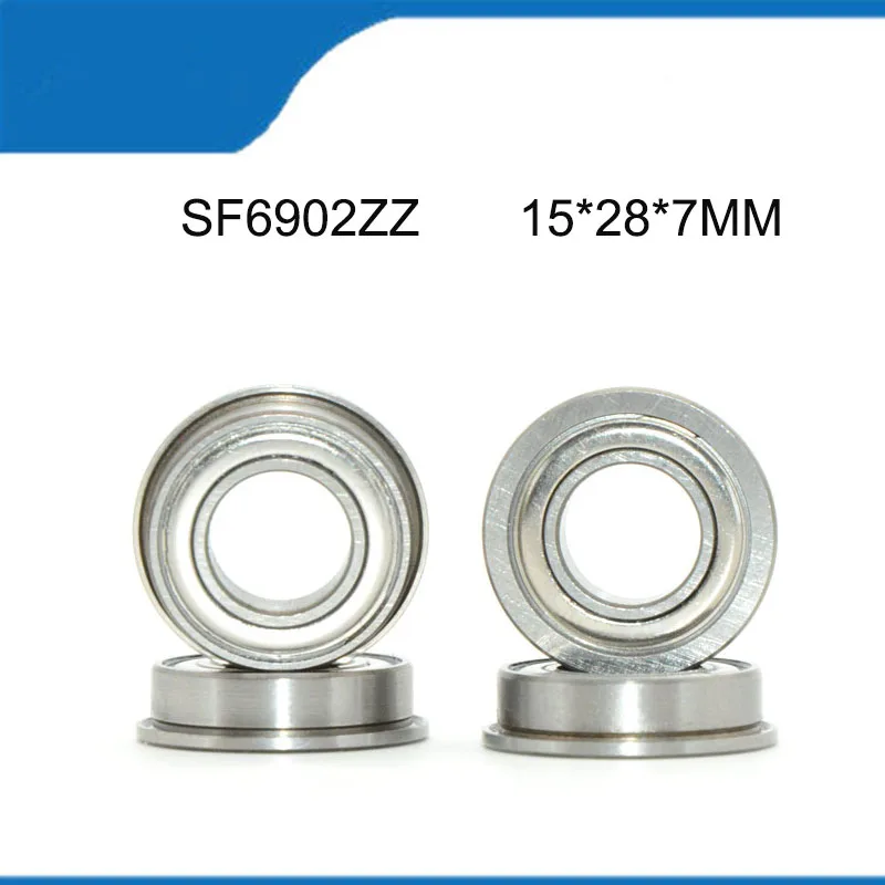 

10/20PCS SF6902ZZ (15*28*7 MM) High Quality Stainless Steel SF6902 Flange Ball Sealed Deep Groove Ball Bearing Shaft (ABEC-5)