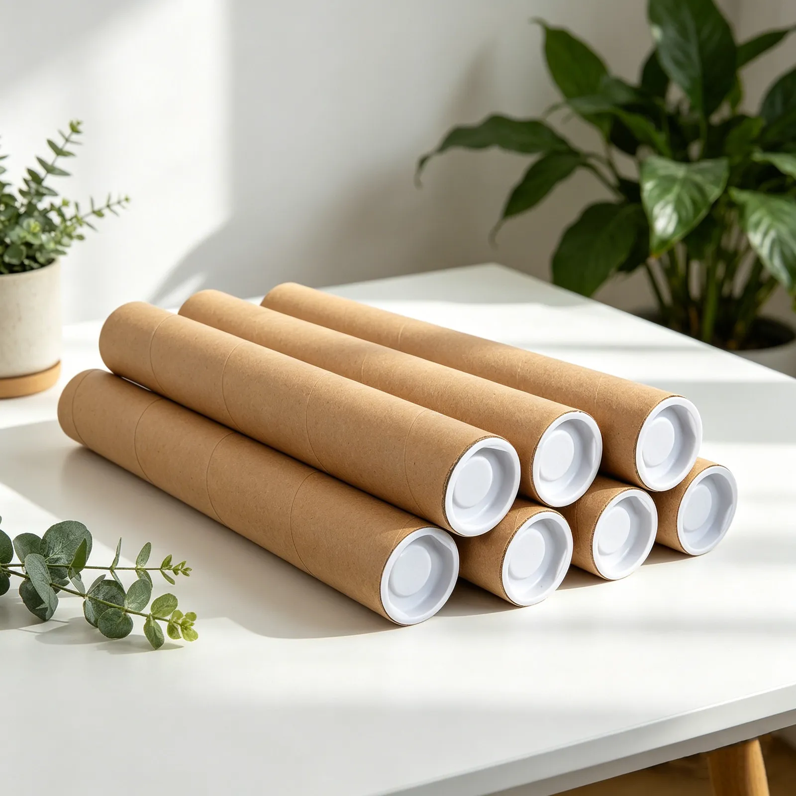 12pcs-mailing-tubes-heavy-duty-kraft-paper-cylinders-with-end-caps-poster-storage-shipping-tubes-for-art-document-transport-and