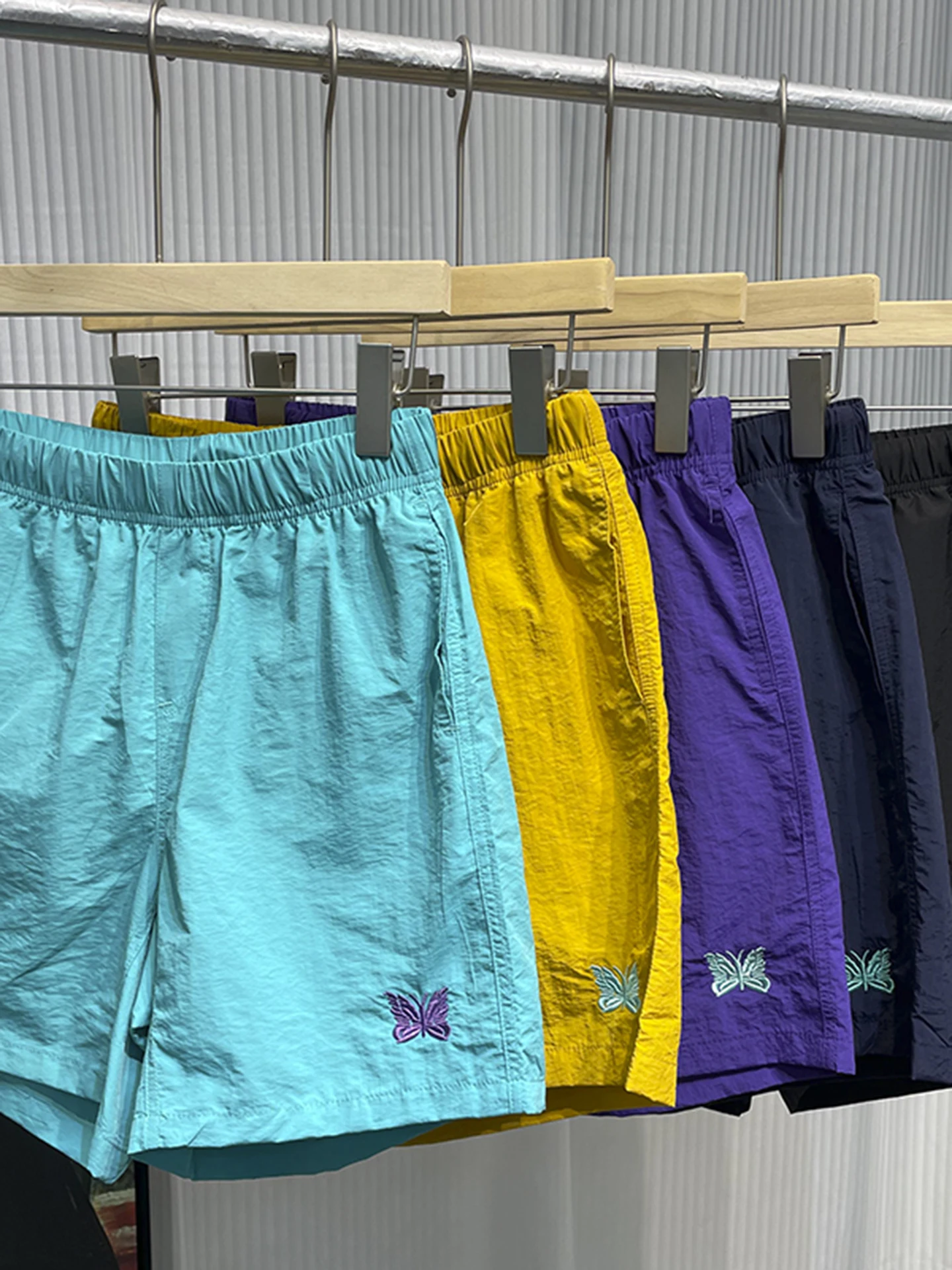 Qui Dry orts Men's Summer Outdoor Sports  Embroidery Faion Beach Pants Breathable Straight Leg Casual Trousers