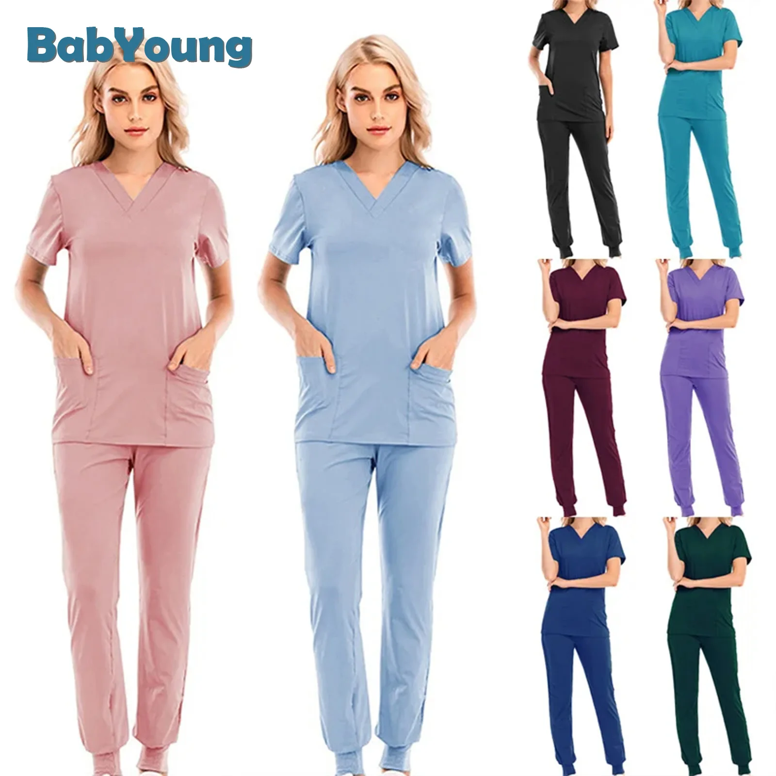 Unisex Multicolor Scrub Uniforme, Desgaste Das Mulheres, Hospital, Doutor Trabalhando, Médico Cirúrgico, Enfermeira Acessórios, Atacado