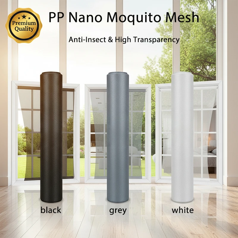 PP Nano Mesh Window Screen Durable Insect Screen Easy Install Mosquito Net for DIY Window Net and Balcony Screen