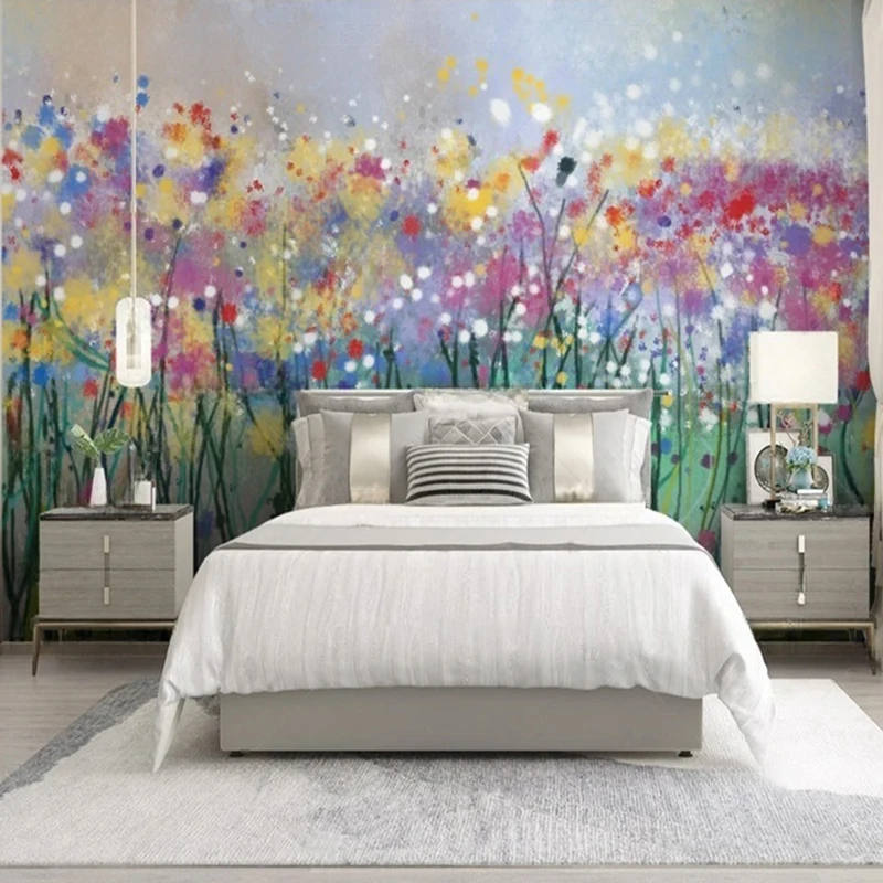 MU8777 European and American style modern simple abstract pastoral entrance oil painting decoration wall paper