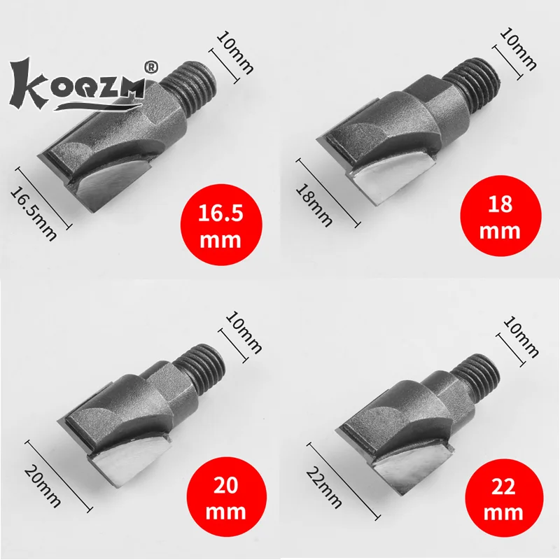 10mm Shank Wooden Door Lock Slotting Cutter 16.5-22mm Tungsten Steel Woodworking Milling Cutter Tools Screw Thread