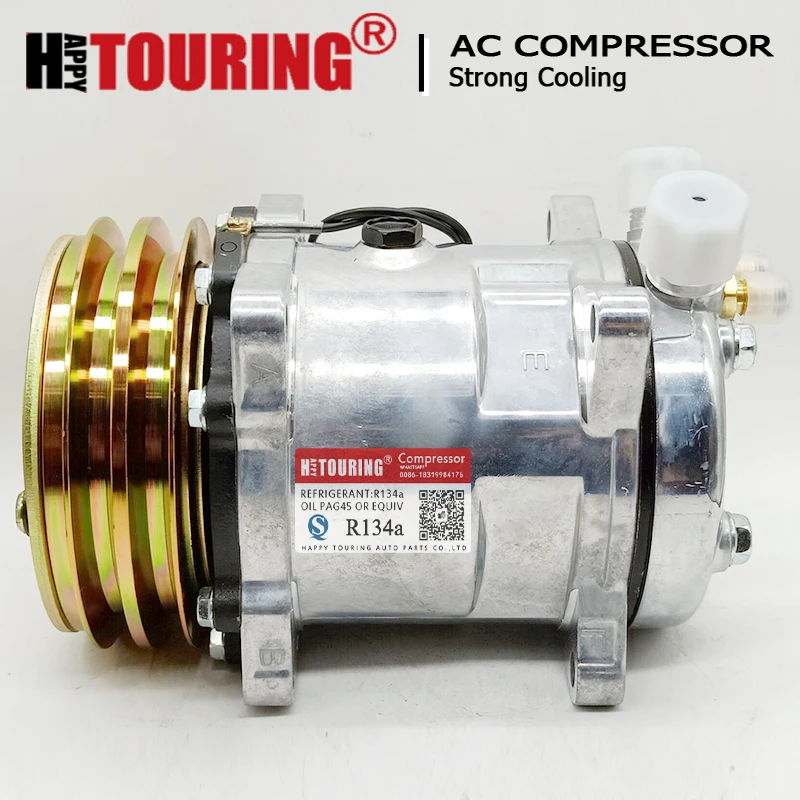 

FOR sanden sd508 sanden 508 ac air conditioning conditioner compressor 2 Grooves 12V / 24v Tractor Excavator Heavy Duty Truck