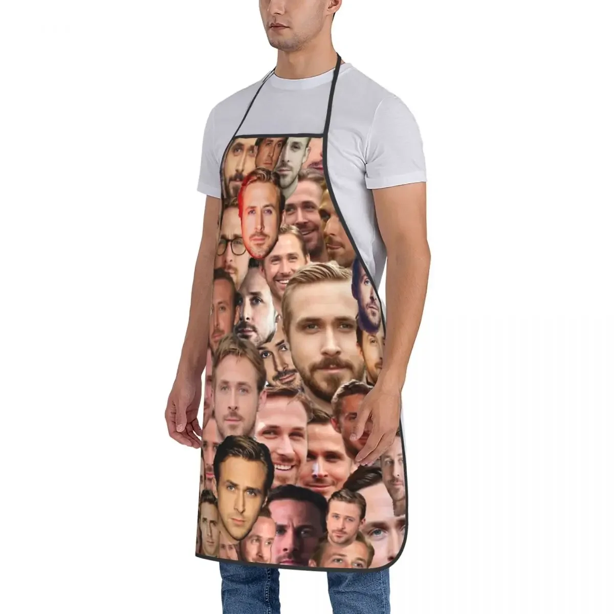 Ryan Gosling Kitchen Cooking Aprons Water & Oil Resistant Adjustable Neck Strap Vintage Cooking Kitchen Apron for Men Women Chef