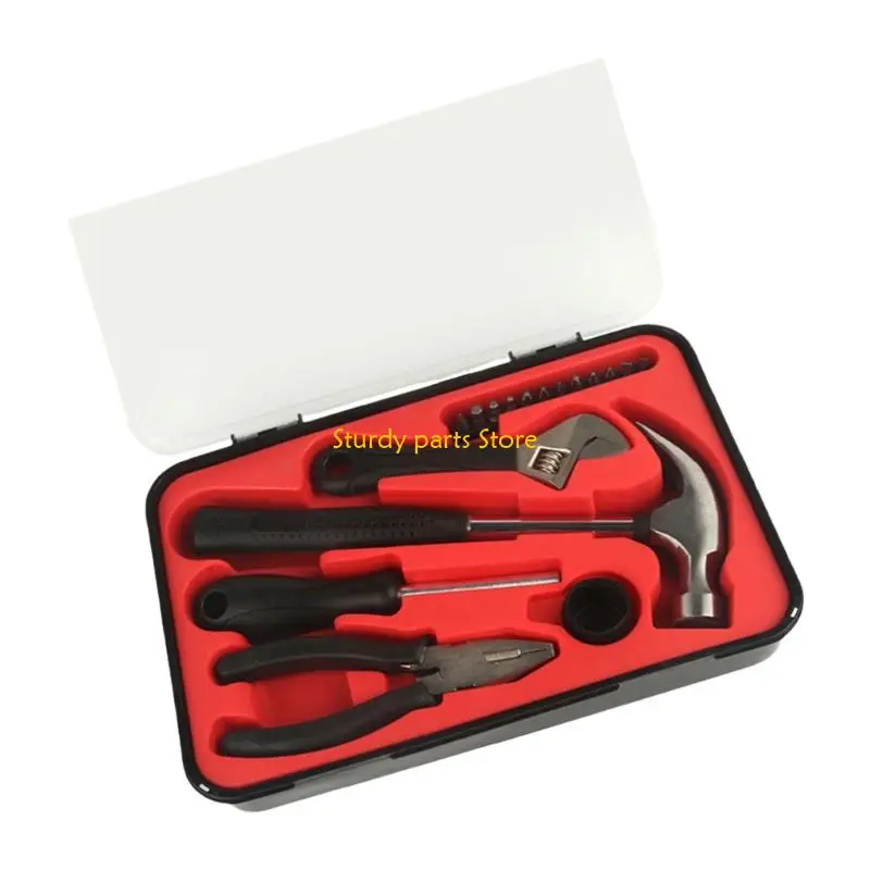 97qc 17pcs Set strumenti per riparazione della casa con set strumenti meccanico stoccaggio mane stoccaggio