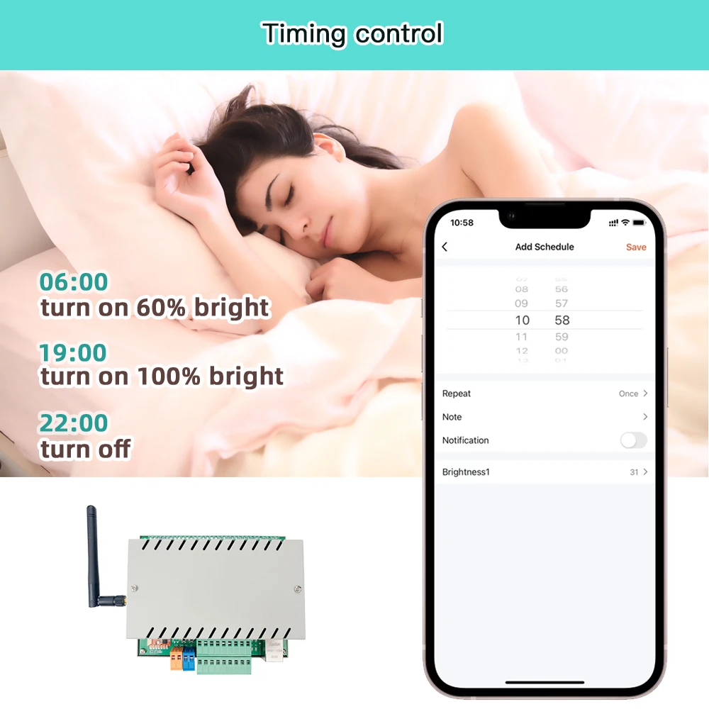 KC868-D16 Tuya Dimmer Switch Module Controller WiFi/RJ45/RS485 Via Yandex Alice Google Home Alexa Speaker Voice Control MQTT