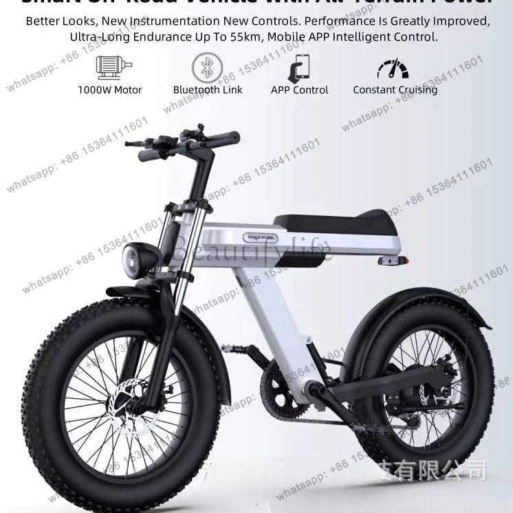 20 fat tires, snow electric self-driving battery car, aluminum alloy lithium battery, electric off-road vehicle