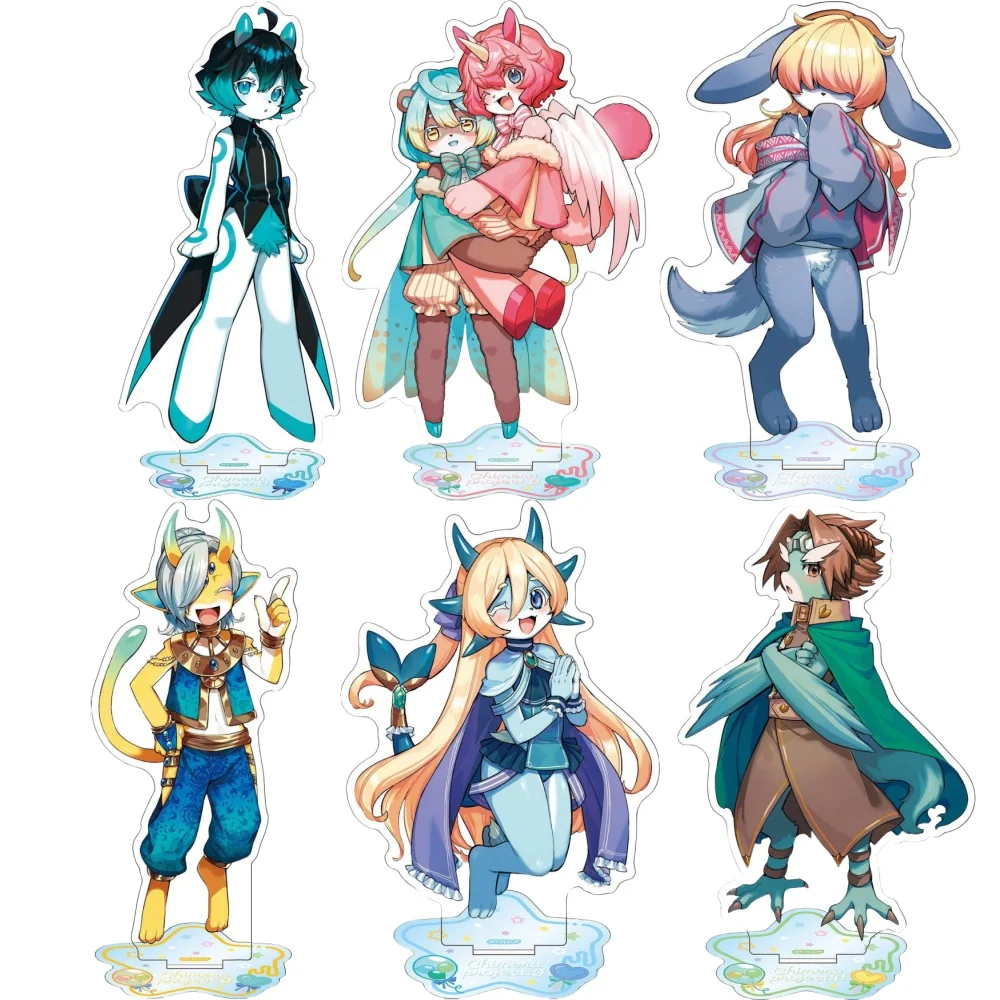 Anime Peripheral Store Chimera Project: 0 Kalpa Monday Sunday & Saturday Acrylic HD Figure Stand Fans Charm Gifts About 15cm