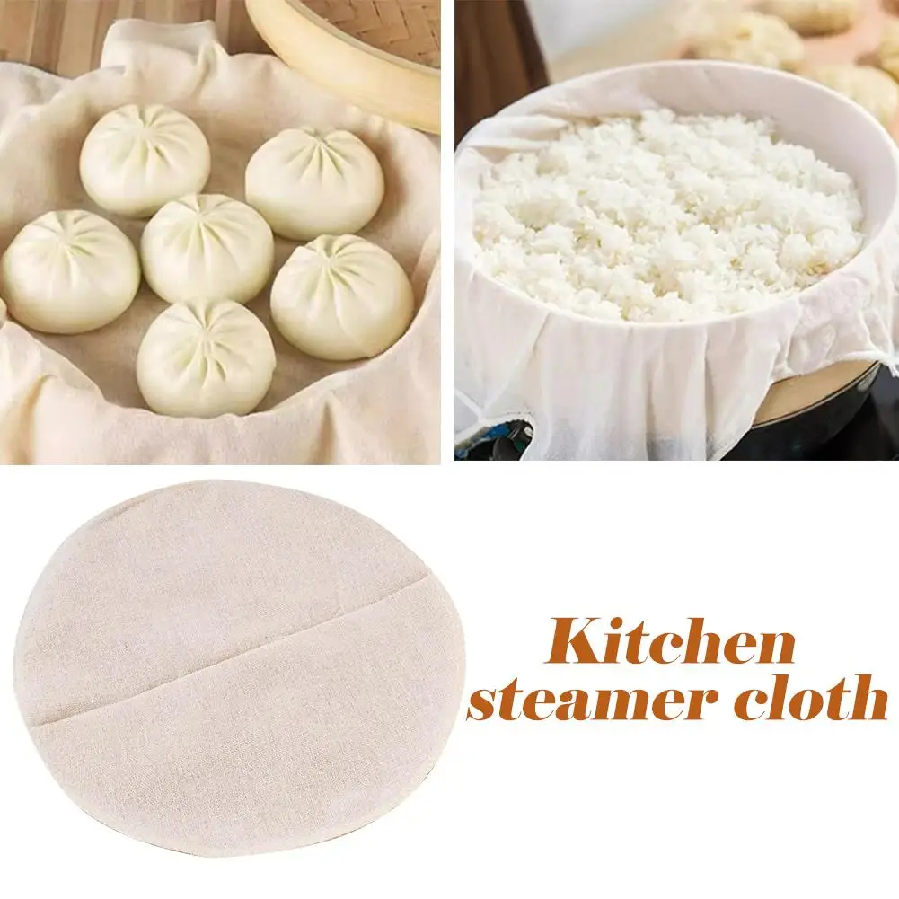40/50/60CM Pure Cotton Steamer Cloth Household Drawer Cloth Steamed Rice And Bun Mat Round Cotton Gauze Kitchen Steamer