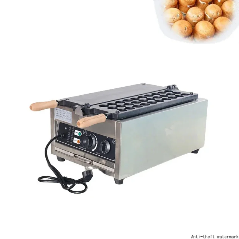 -Commercial ,0-Serve Malaysian Milk Kaya Waffle Maker with Non-stick Baking Pan, Timer and Temperature Control