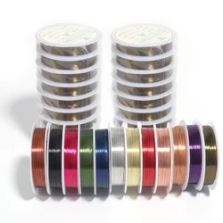 8-12M/Roll 0.3mm 0.4mm Colorful Copper Wire Tarnish-Resistant Cord Wire For Ornament Making DIY Crafts Clothing Finding Accesso