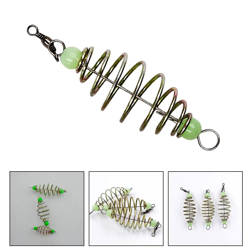 

20 Pcs Spring Bait Fishing Trap Basket Lure Cage Tackle Outdoor Tool Carbon Steel