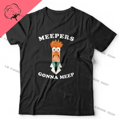 Meepers Gonna Meep 그래픽 티셔츠, 남성 의류, 반팔 상의, 코튼 티, 여성 재밌고 귀여운 프린트 티셔츠