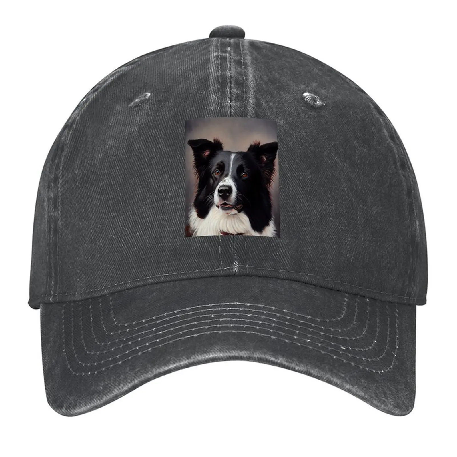 

Border Collie - Oil Paint Baseball Cap Sunscreen Fashion Beach Thermal Visor western Hat Caps For Men Women's